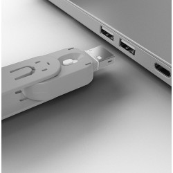 Lindy USB Type A Port Blocker Key, alb - Img 3