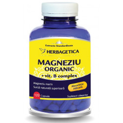 Magneziu organic B-complex 120cps Herbagetica