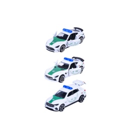 MAJORETTE SET 3 MASINUTE DE POLITIE DUBAI METALICE MERCEDES AMG 7.5CM - Img 2