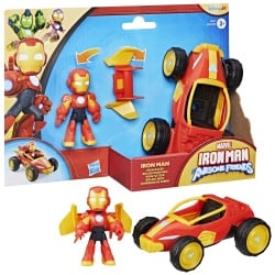 MARVEL IRON MAN SI PRIETENII SAI UIMITORI SET VEHICUL SI FIGURINA IRON MAN - Img 9