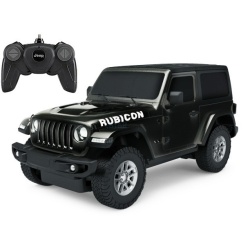 MASINA CU TELECOMANDA JEEP WRANGLER JL NEGRU SCARA 1 LA 24 - Img 7