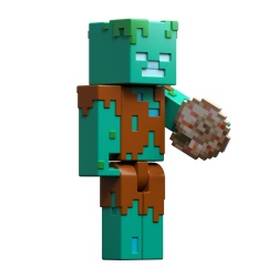 MINECRAFT CRAFT A BLOCK FIGURINA DROWNED 8CM - Img 1