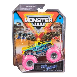 MONSTER JAM MASINUTA METALICA BLUE THUNDER SCARA 1 LA 64 - Img 1