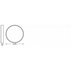Orbis slim moia 280mm 20w 830 bk ledv - Img 3