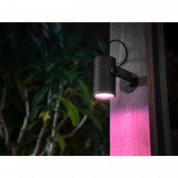 Pachet 3 spoturi LED RGB pentru exterior Philips Lily Hue, 3x8W (49W), 600 lm, lumina alba si colorata, IP65, 19.4 cm - Img 8