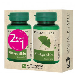 PACHET GINKGO BILOBA 60cpr 1+1 (cadou) DACIA PLANT