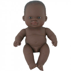 Papusa vinil 21 cm Baiat african Miniland
