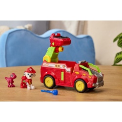 PATRULA CATELUSILOR FILMUL CU DINOZAURI SET DINO VEHICUL DE POMPIERI CU FIGURINA MARSHALL SI ACCESORII 15CM - Img 6