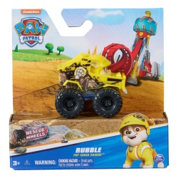 PATRULA CATELUSILOR PUP SQUAD RACERS RESCUE WHEELS VEHICUL METALIC RUBBLE SCARA 1:55 - Img 1