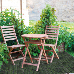 Paviment pentru gradină - plastic - negru - 29 x 29 x 1,5 cm - 4 buc/pachet - Img 2