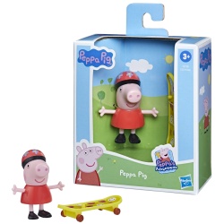 PEPPA PIG FIGURINA PRIETENII AMUZANTI PEPPA PIG CU SKATEBOARD 7CM - Img 4