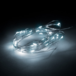Perdea luminoasă - 100 micro-LEDuri - alb rece - 3 x 1 m - 230V - cu telecomandă - Img 2