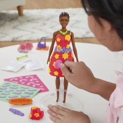 PLAY DOH BARBIE SET PLASTELINA CREATII VESTIMENTARE FLORALE - Img 5