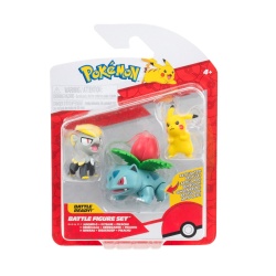 Pokemon - Set 3 figurine de actiune, 3PK: Pikachu #2, Jangmo-o, Ivysaur W21 - Img 1