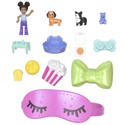 POLLY POCKET SET GENTUTA ANIMALUT CATELUS IN PIJAMA CU ACCESORII - Img 9