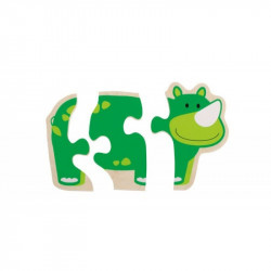 Primul meu puzzle Animale vesele Beleduc, 6 animalute - Img 1