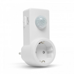 Priză senzor de mișcare - 120° - max 10 m - max 1200W - IP20 - alb - Img 1