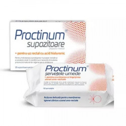 PROCTINUM SUPOZITOARE 10BUC+SERV.UMEDE 72BUC PCH