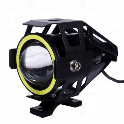 Proiector LED cu Lupa, Angel Eye ALB si Devil Eye RED, alimentare 12V, pentru Off-Road, ATV, SSV, UTV - Img 1
