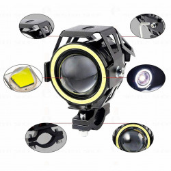 Proiector LED cu Lupa, Angel Eye ALB si Devil Eye RED, alimentare 12V, pentru Off-Road, ATV, SSV, UTV - Img 10