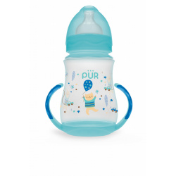 PUR 9023 – BIBERON CU GURA LARGA, DESEN SI MANERE +6 LUNI, 250ML