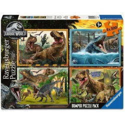 PUZZLE JURASSIC WORLD BUMPER PACK 4X100