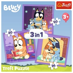 PUZZLE TREFL 3IN1 BLUEY FACETI CUNOSTINTA CU BLUEY - Img 5