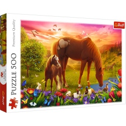 PUZZLE TREFL 500 CALUTII LA APUS - Img 1