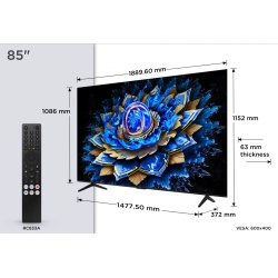 QLED TV 4K 85''(215 cm) TCL 85T69C - Img 2