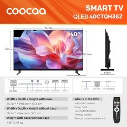 QLED TV FHD 40"(100cm) Coocaa 40CTQH38Z - Img 4