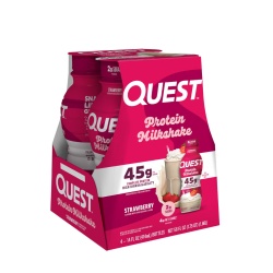 Quest Protein Milkshake Rtd, Milkshake Proteic Cu Aroma De Capsuni, 414 Ml - Img 2