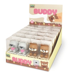 Radiera Buddy, Ursulet 3D, 2 culori (24 buc/display) - Img 1