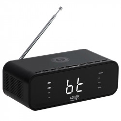 RADIO CU CEAS INCARCARE WIRELESS AD 1192 NEGRU ADLER - Img 3