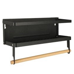 Raft magnetic de frigider 2in1, pentru condimente si prosop de bucatarie - Img 3