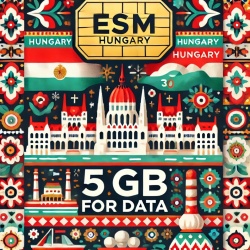 Roaming eSIM 5GB date, eSIM de Mare Viteza pana la 5G, valabil 21 zile din momentul activarii, Ungaria