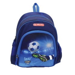 RUCSAC HERLITZ COOL: USOR, POLIESTER RECICLAT REZISTENT LA APA, BRETELE CAPTUSITE SI AJUSTABILE, BUZUNARE LATERALE, MOTIV FOOTBAL