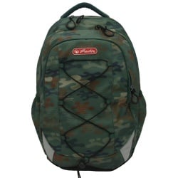 RUCSAC HERLITZ STRINGS PRO: ERGONOMIC, SPATIOS, POLIESTER RECICLAT REZISTENT LA APA, BRETELE AJUSTABILE, BANDA/FERMOARE REFLECTORIZANTE, MOTIV ARMY