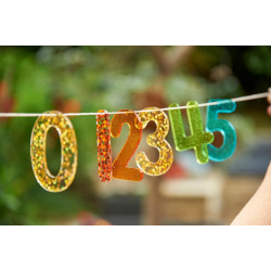 Set 14 numere translucide Glitter pentru tablete si mese luminoase - Img 2