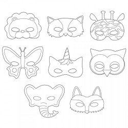 Set 16 masti de colorat, forme cu diverse animale, carton FSC - Img 2