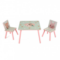 Set 2 scaune +birou Pink Forest