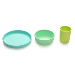 SET 3 RECIPIENTE SILICON HRANA BEBE, MELII, BLUE&LIME&MINT - Img 4