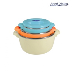 SET 3CASEROLE TERMICE 2+4+6L,BELLY BEIGE - Img 3