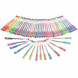 Set 50 piese, Pixuri cu gel multicolor cu sclipici (glitter) - Img 3