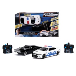 SET MASINUTE FAST AND FURIOUS RC TOYOTA SUPRA&DODGE CHARGER SRT SCARA 1:16 - Img 3