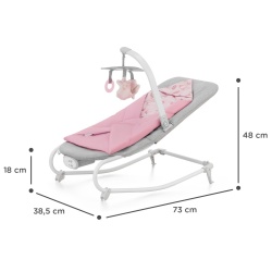 SEZLONG 3 IN 1, KINDERKRAFT FELIO 2, PEONY ROSE - Img 5