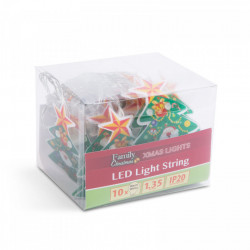 Șir de lumină LED - brad - 10 LED - 1,35 metri - alb cald - 2 x AA - Img 3