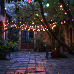 Șir de lumini solare inteligente - 84+15 LED-uri RGB - 14,5 m - bluetooth - Img 3