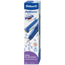 STILOU PELIKANO, PENITA L, GRIP ERGONOMIC, PENTRU STANGACI, 1 PATRON MARE ALBASTRU INCLUS, CULOARE NEGRU, IN CUTIE DE CARTON