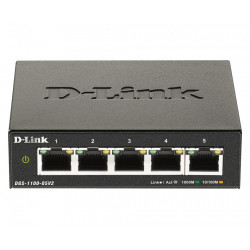 SWITCH D-LINK SMART 5 porturi Gigabit, carcasa metalica, "DGS-1100-05V2"