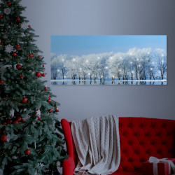 Tablou decorativ cu LED - peisaj de iarnă - 2 x AA, 70 x 30 cm - Img 2